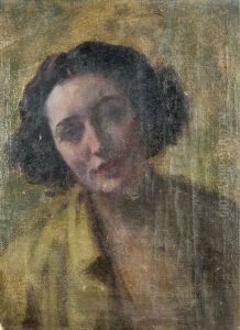 Donna Con Camicia Verde by Oreste Pizio