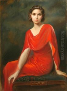 A Portrait Of A Lady In Red