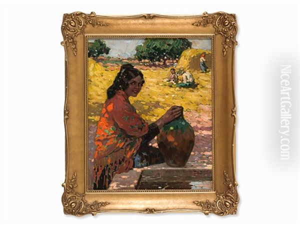Girl With Jug - view 1