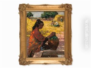 Girl With Jug by Alberto Pla y Rubio