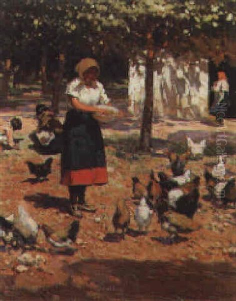 Feeding The Chickens - view 1