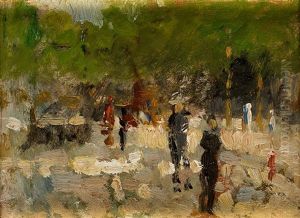 Personajes En El Parque by Cecilio Pla