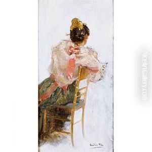 Joven De Espaldas Sentada Joven De Espaldas Sentada