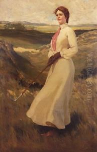 Mujer Jugando Al Golf by Cecilio Pla