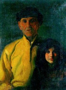 El Pescador Con Su Nieta by Cecilio Pla