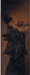 Mujer Con Kimono by Cecilio Pla