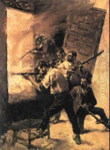 Escena De Revolucion by Cecilio Pla
