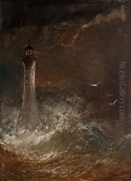 Lighthouse In Storm - view 1