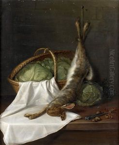 Nature Morte Aux Lapins Et Aux Choux Avec Noisettes Et Casse-noisette