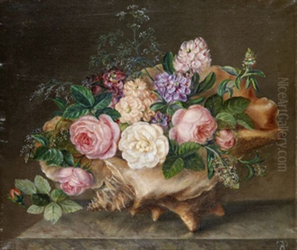 Blomsterstilleben Med Snacka - view 1