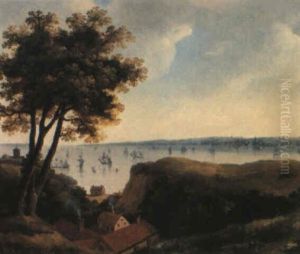 Utsikt Over Tresund Och Helsing"r Fran Helsingborg