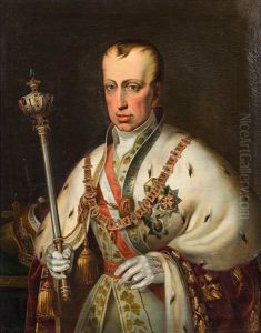 Emperor Ferdinand I With Scepter by Josef Plank