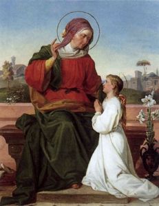 Die Unterweisung Mariens by Josef Plank