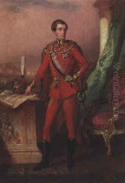Kaiser Franz Joseph Als Ungarischer Husarengeneral, Im Hintergrund Die Gloriette - view 1
