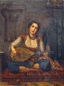 Jeune Turque Jouant Du Biwa