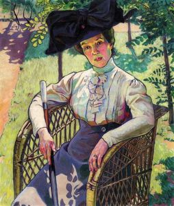 Lady In A Hat In Sunny Garden (my Mother In The Garden) Lady In A Hat In Sunny Garden (my Mother In The Garden)