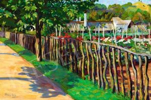 Flower Garden In Nagybanya by Ervin Planyi