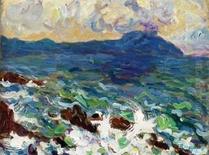 Efecto De Nubes Sobre Portofino by Emilio Boggio