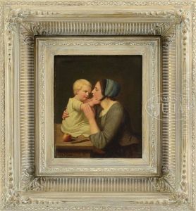 Mother And Child by Moriz Plaschke