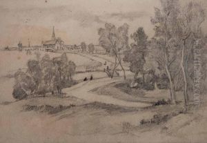 Viste De Saint Clair-sur-epte by Emilio Boggio
