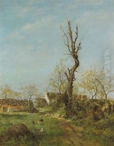 Floraison Des Cerisiers A Uccle by Eugene Plasky