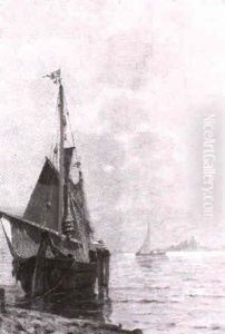 Fischerboot In Der Lagune Vor Venedig by Ernst Ludwig Plass