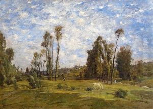 Paysage Aux Peupliers