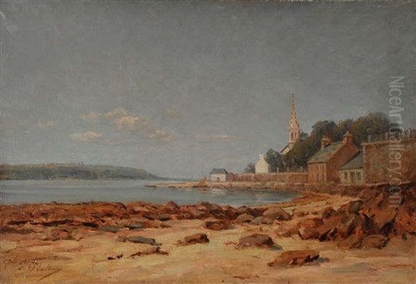 Paysage Breton, Village Au Bord De L'estuaire, Aux Environs De Quimper - view 1
