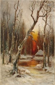 Winter Landscape by Semyon Sergeievich Platonov