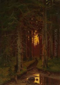 Waldinneres by Semyon Sergeievich Platonov