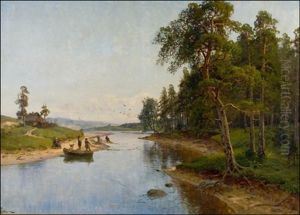 Jokikalastusta by Semyon Sergeievich Platonov
