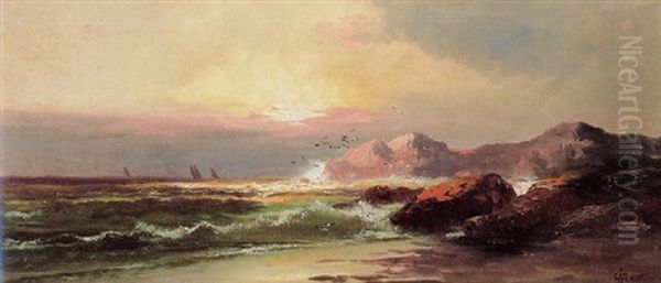 Coastal Scene At Sunset - view 1