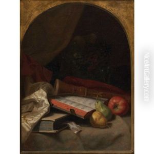 Still Life With Fruit, Book And Recorder Still Life With Fruit, Book And Recorder