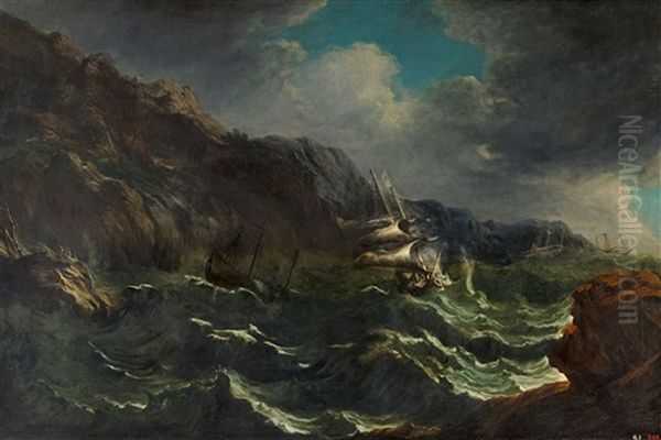 Ships In Rough Seas - view 1