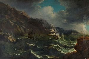 Ships In Rough Seas by Matthieu Van Plattenberg
