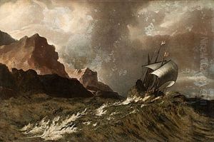Hollandskflaggat Skepp I Storm Hollandskflaggat Skepp I Storm