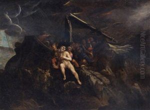 Jonah Being Thrown From The Boat To The Whale