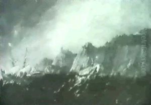 Dutch Vessels In A Stormy Sea Off A Rocky Coast Dutch Vessels In A Stormy Sea Off A Rocky Coast