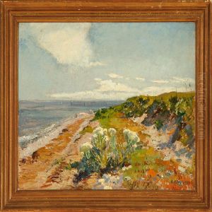 Coastal Scene On A Calm Summer Day by Einar Vilhelm Bogh