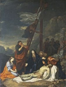 Deploration Sur Le Christ Mort by Nicolas (Montagne) Plattenberg