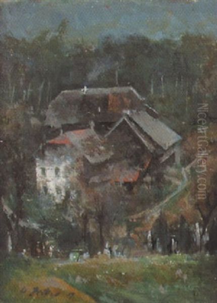 Sommerliche Landschaft Mit Bauerhausern - view 1