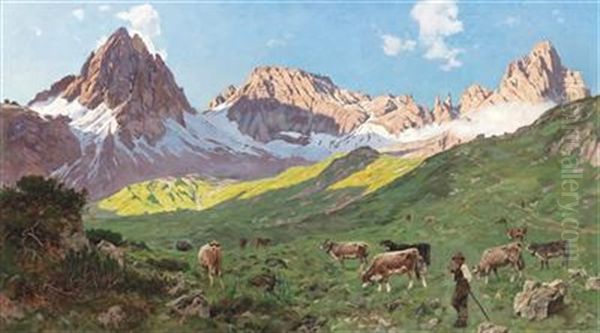 Early Morning In The Parzinn (lechtaler Alps, Tyrol) - view 1
