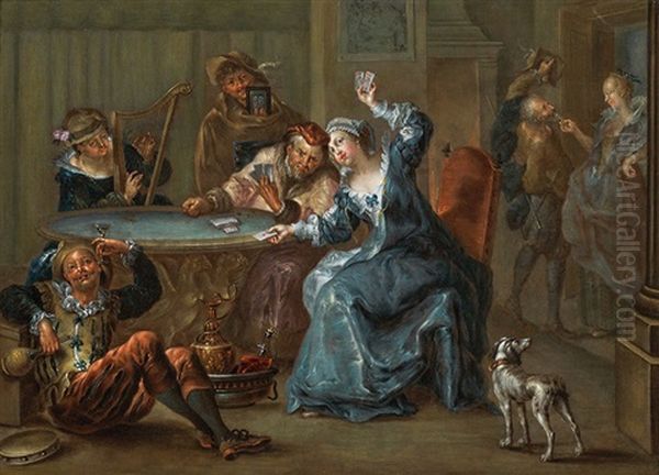 The Card Players by Johann Georg Platzer