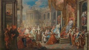 The Queen Of Sheba Before Solomon by Johann Georg Platzer