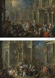 The Dedication Of The Temple Of Solomon In Jerusalem; Destruction By Titus Of The Temple Of Herod In Jerusalem: A Pair