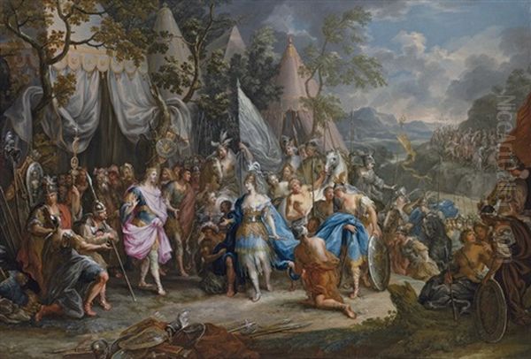 The Amazon Queen, Thalestris, In The Camp Of Alexander The Great - view 1