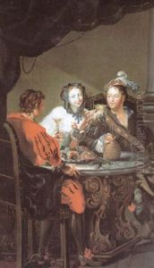Kleine Gesellschaft Beim Wein by Johann Georg Platzer