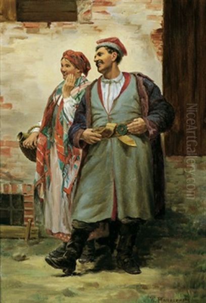 Polnisches Paar In Der Tracht Von Krakau - view 1
