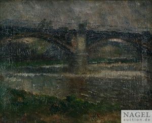 Eisenbahnbrucke by Hermann Pleuer