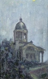 Kapelle In Der Nacht by Hermann Pleuer